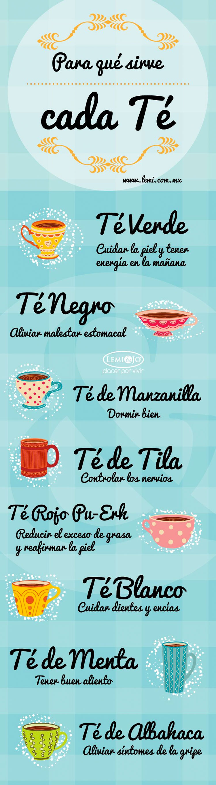 ¿Para que sirve cada tipo de té?