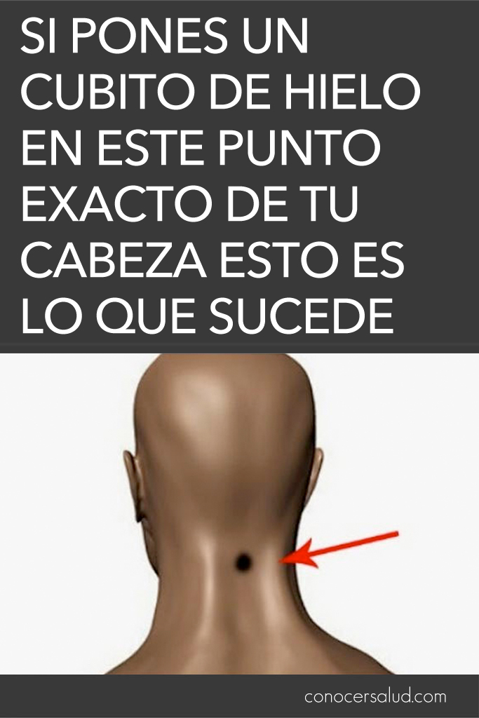 Si pones un cubito de hielo en este punto exacto de tu cabeza ESTO es lo que sucede