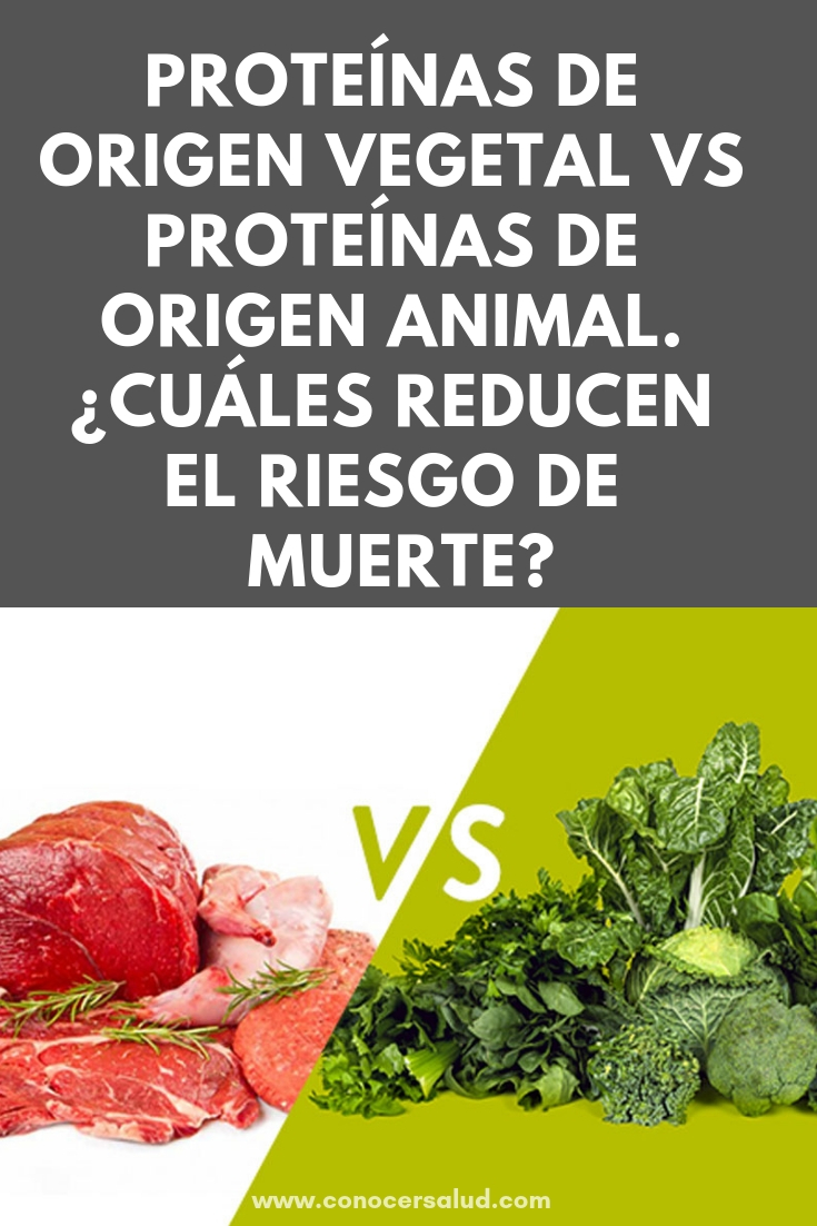 Proteínas de origen vegetal vs proteínas de origen animal. ¿Cuáles reducen el riesgo de muerte?