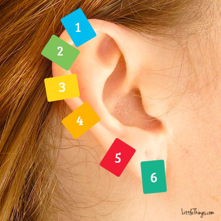 He puts a clothespin on his ear for a BRIGHT reason.  Have you tried it?