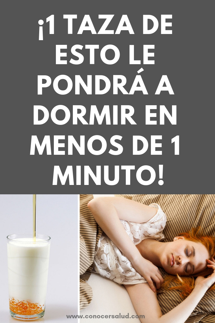 ¡1 taza de esto le pondrá a dormir en menos de 1 minuto!