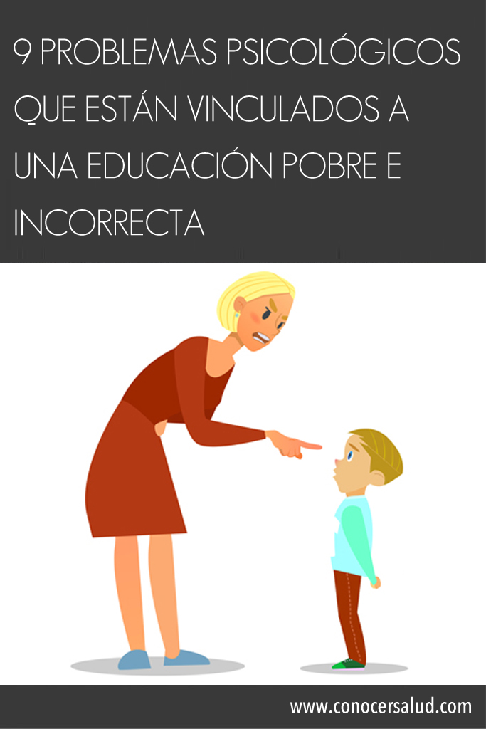 9 Problemas psicológicos que están vinculados a una educación pobre e incorrecta