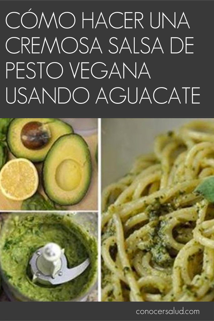 Cómo hacer una cremosa salsa de pesto vegana usando aguacate