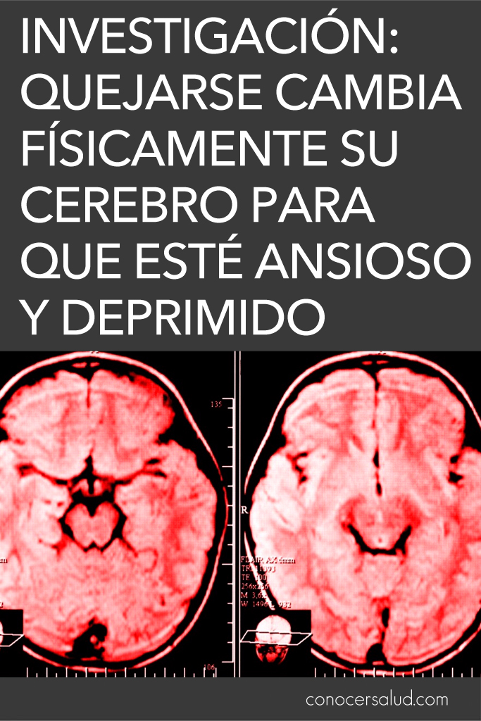 Investigación: quejarse cambia físicamente su cerebro para que esté ansioso y deprimido