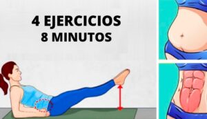 4 Ejercicios sencillos para conseguir unos abdominales impresionantes en 8 minutos