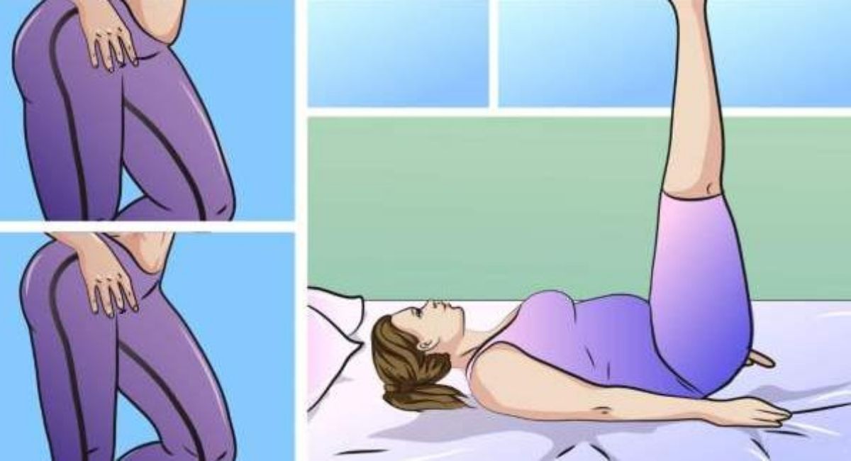 3 minutos de ejercicios en la cama para eliminar la grasa y tonificar los muslos