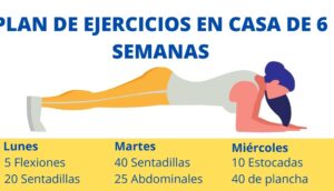 Plan de ejercicios para hacer en casa de 6 semanas