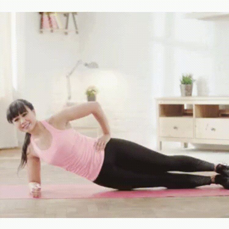 SIDE PLANK exercise 8 exercises to lose side fat in 4 weeks