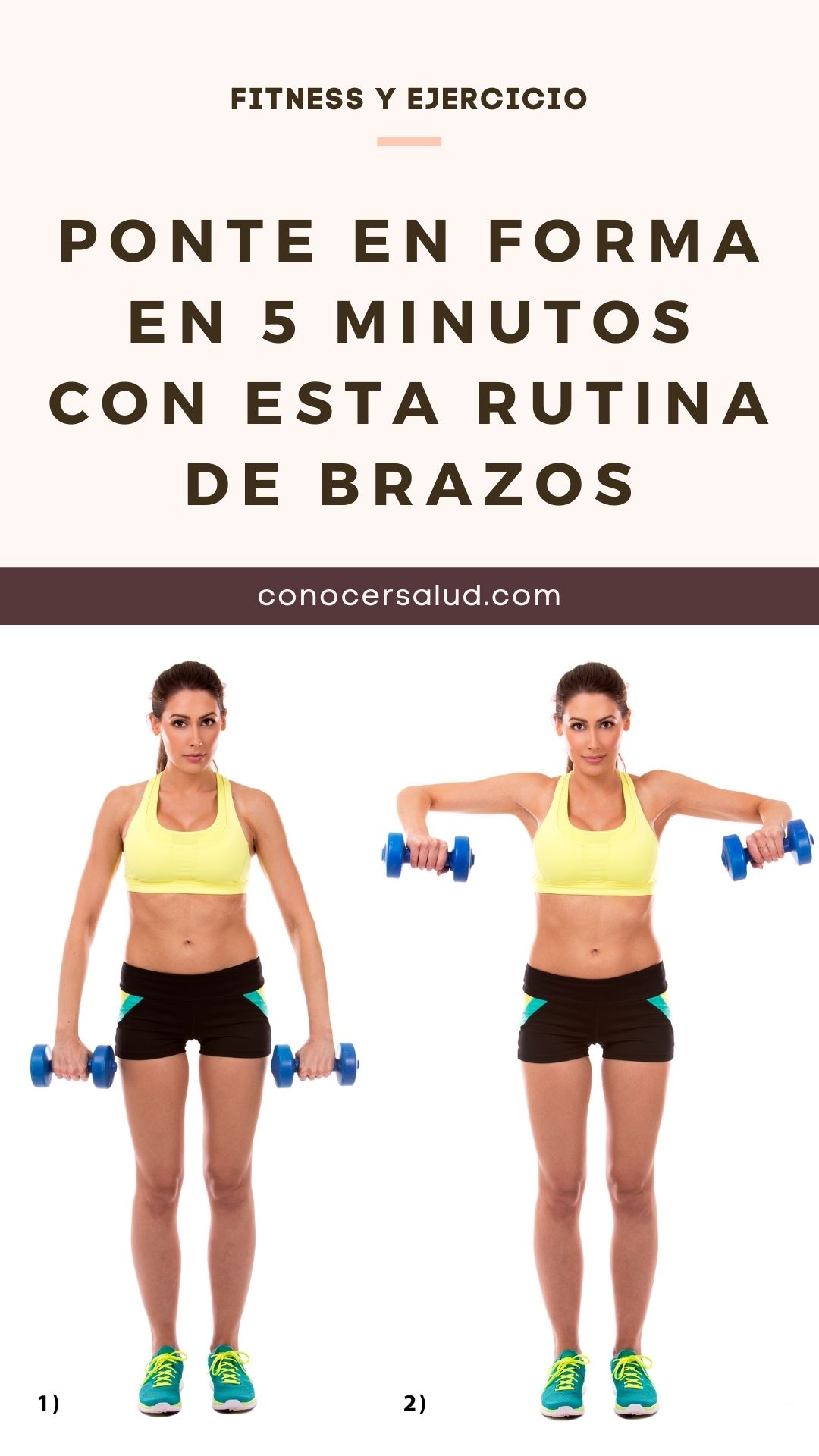 Ponte en forma en 5 minutos con esta rutina de brazos