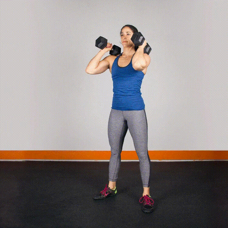 exercise Dumbbell squats on shoulders 5 moves to define the inner thighs
