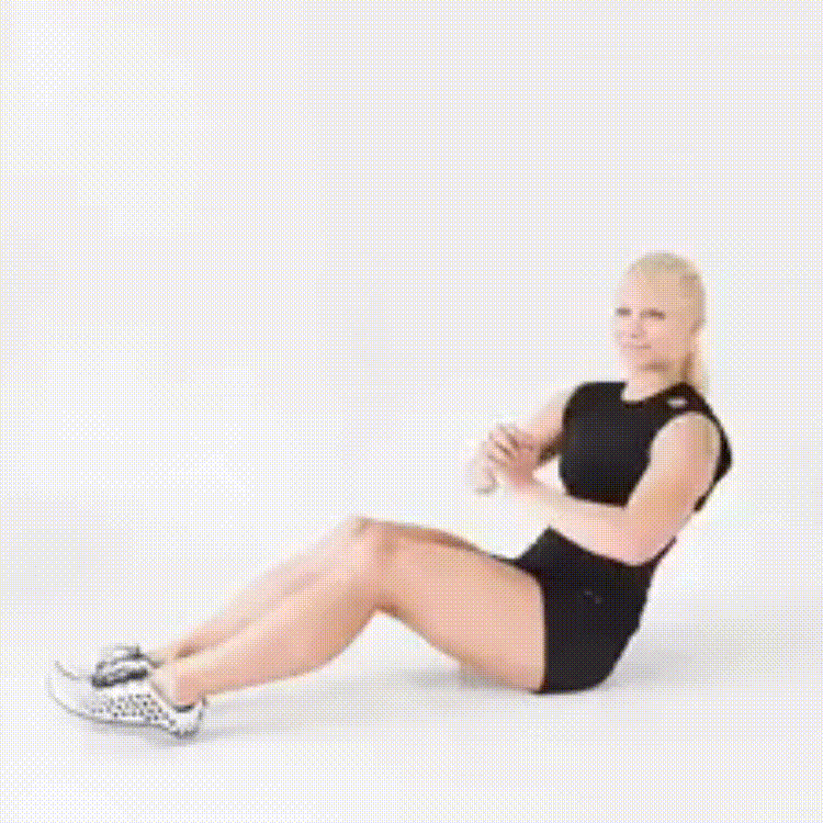Seated Twist Exercise Abs for over 40s: super exercises to eliminate the belly