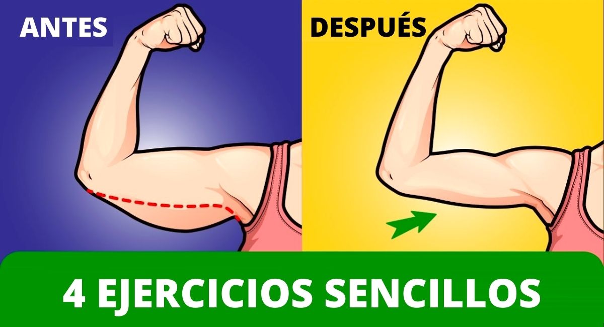 Reduce la grasa de tus brazos con estos 4 sencillos ejercicios