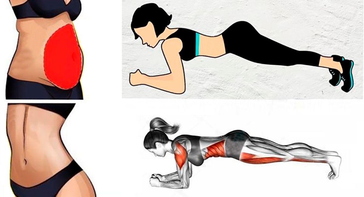 Plancha o Flexiones: ¿Qué es más eficaz para quemar la grasa del vientre?