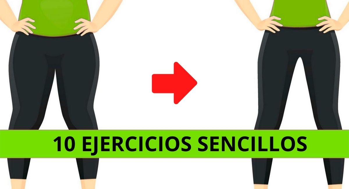 10 ejercicios (sencillos) para reducir las caderas y los muslos rápidamente