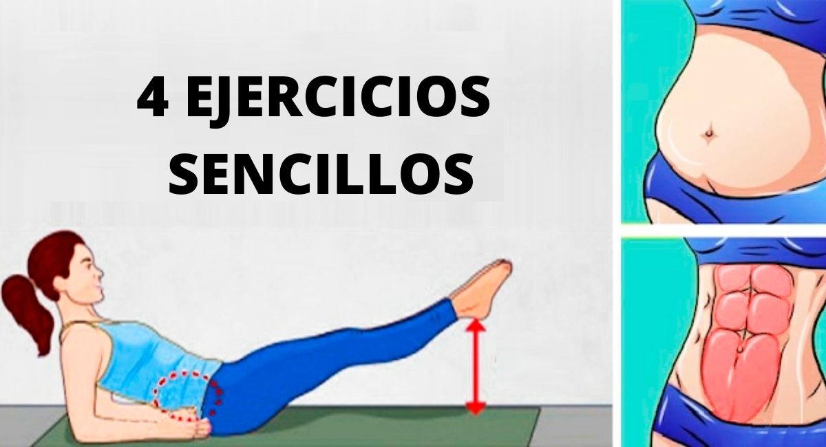 4 ejercicios sencillos, pero muy eficaces, para conseguir unos abdominales impresionantes en 8 minutos