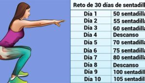 Glúteos de ensueño con el reto de 30 días de sentadillas