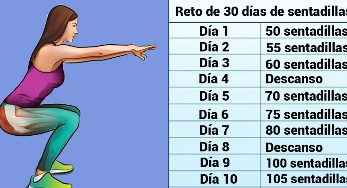 Glúteos de ensueño con el reto de 30 días de sentadillas