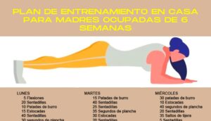 Plan de entrenamiento en casa para madres ocupadas de 6 semanas