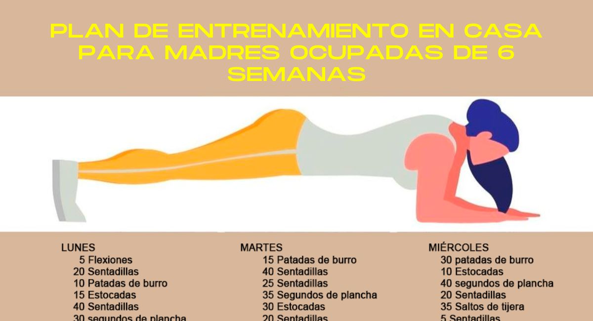 Plan de entrenamiento en casa para madres ocupadas de 6 semanas