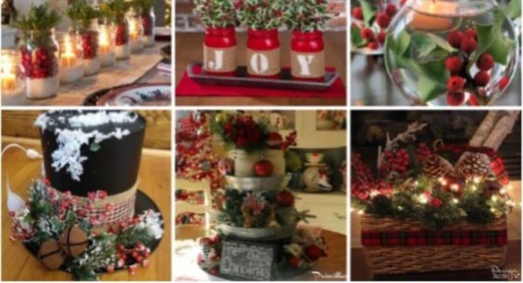 7 ideas de centros de mesa navideños para hacer en casa