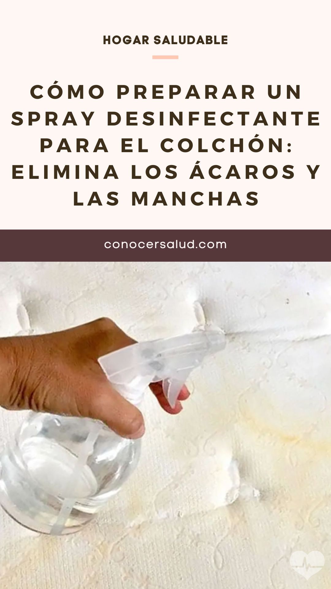 Cómo preparar un spray desinfectante para el colchón: elimina los ácaros y las manchas