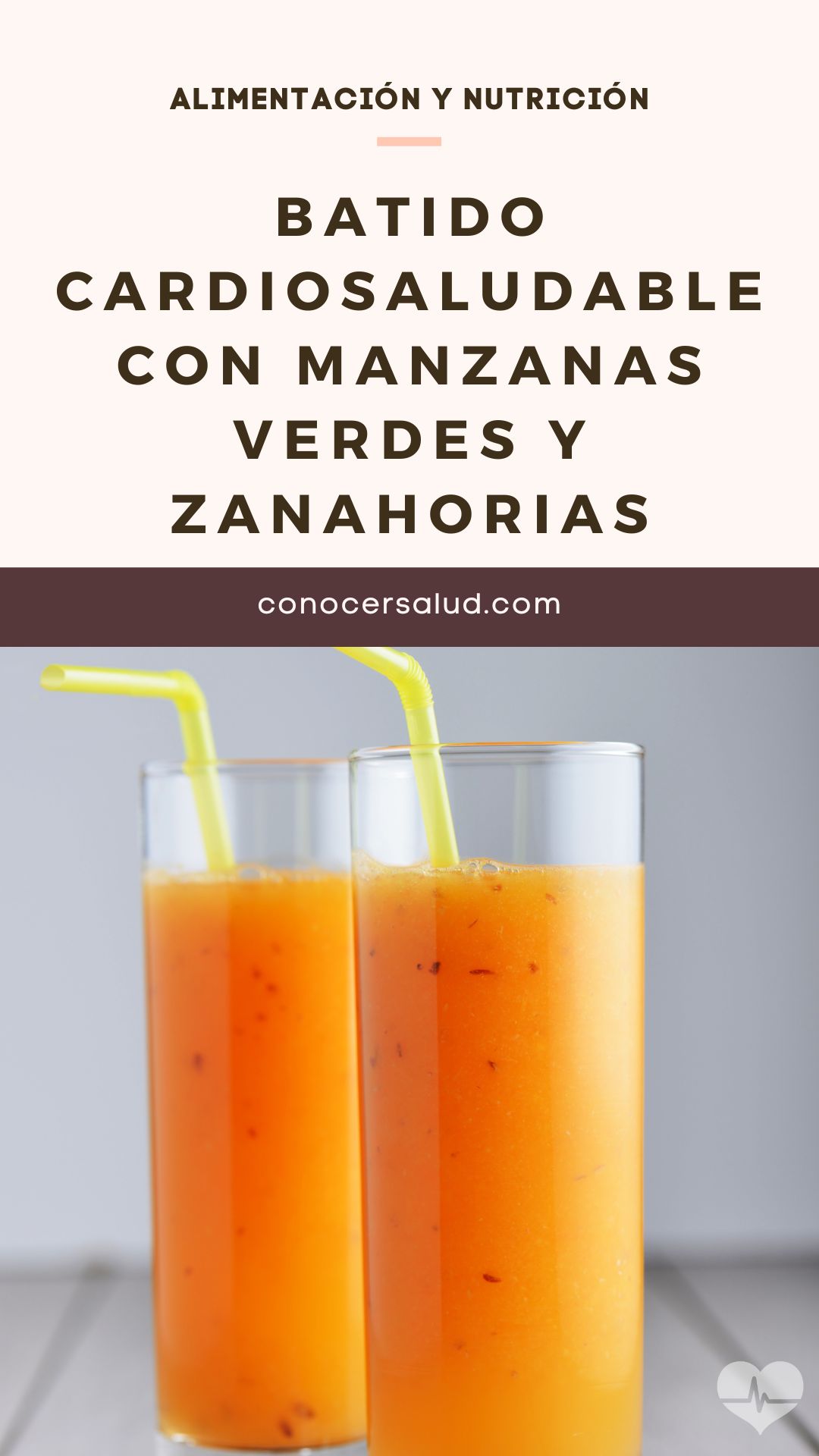 Batido cardiosaludable con manzanas verdes y zanahorias