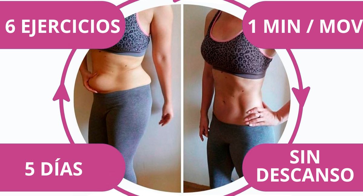 Pierde grasa del vientre con este entrenamiento de abdominales de 6 minutos