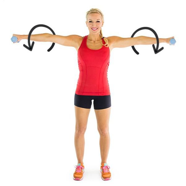 Exercises for lean arms with light dumbbells