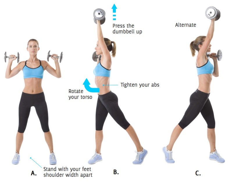 Exercises for lean arms with light dumbbells